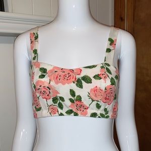 Forever 21 Flirty Floral Cropped Top